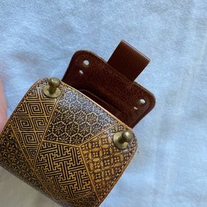 Leather Bracelet with hidden money pocket. Great for festivals.